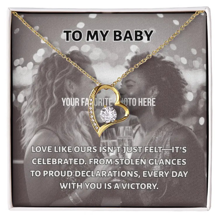 Every Day is a Victory Heart Necklace -- customize with your photo ShineOn Fulfillment