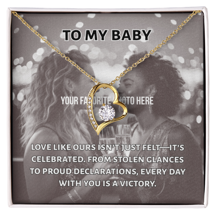 Every Day is a Victory Heart Necklace -- customize with your photo