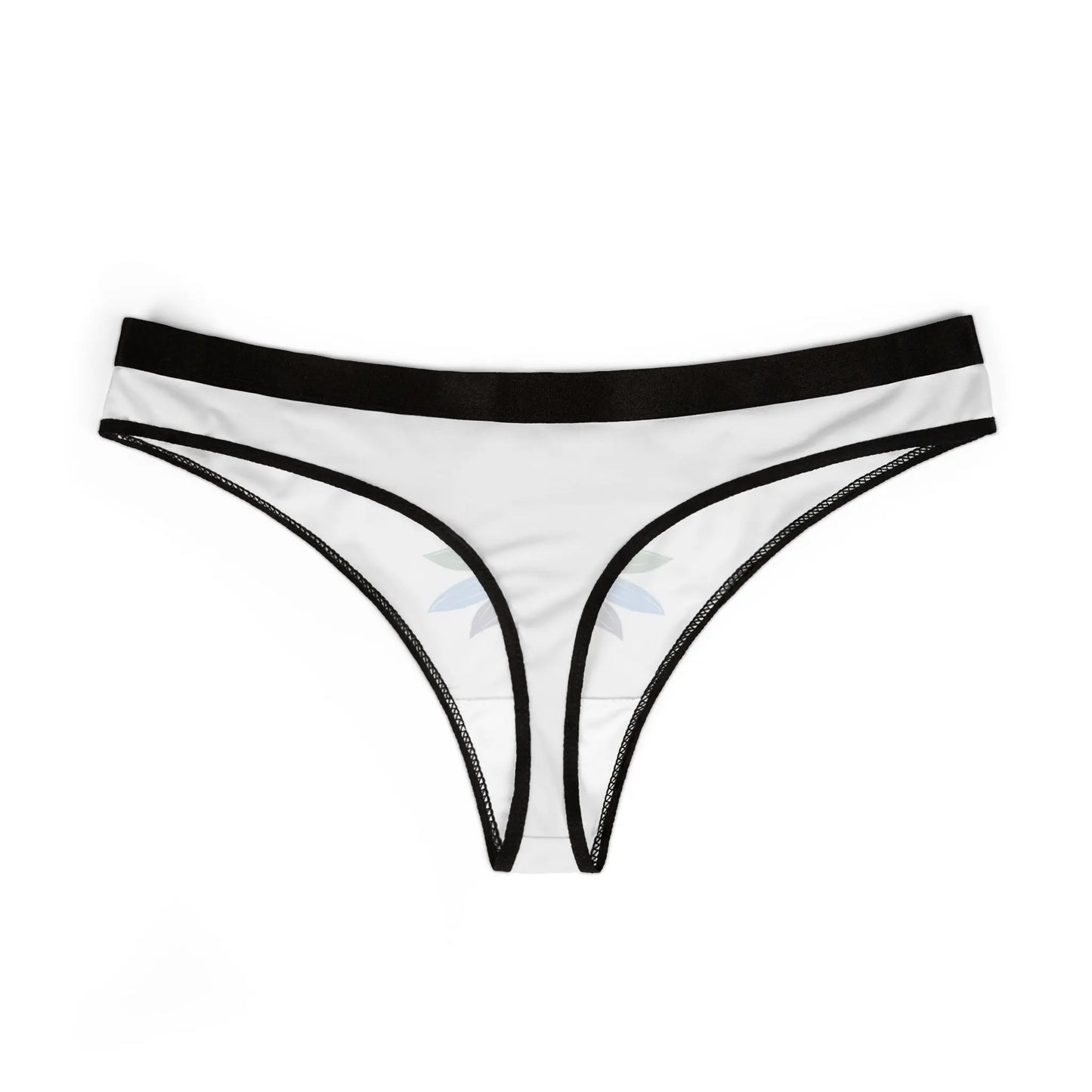 Worldwide PRIDE white thong with black trim on a white background