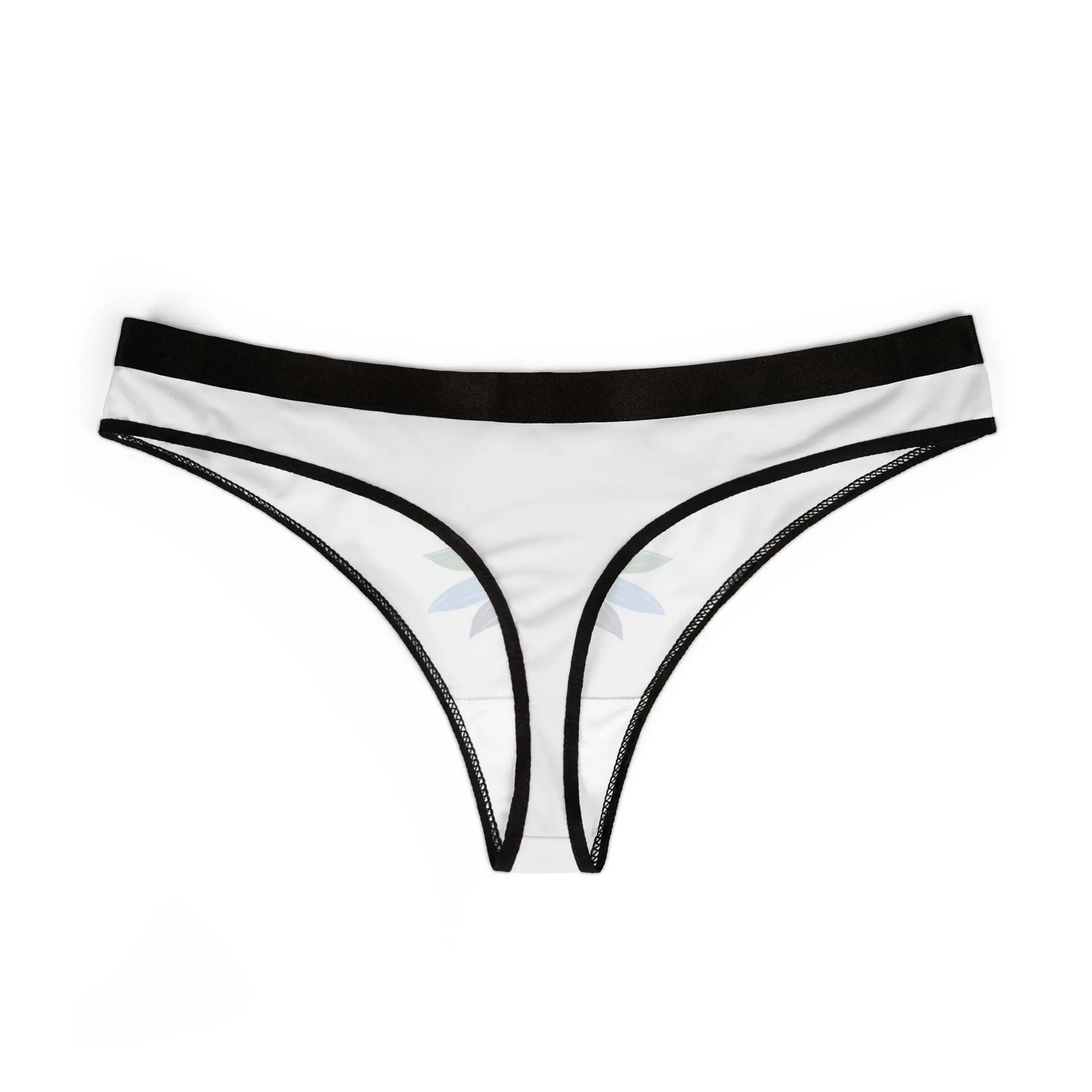 Worldwide PRIDE white thong with black trim on a white background