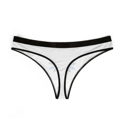 Worldwide PRIDE white thong with black trim on a white background