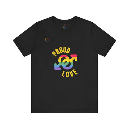 Proud Love Pride T-Shirt for LGBTQ+ Supporters Printify