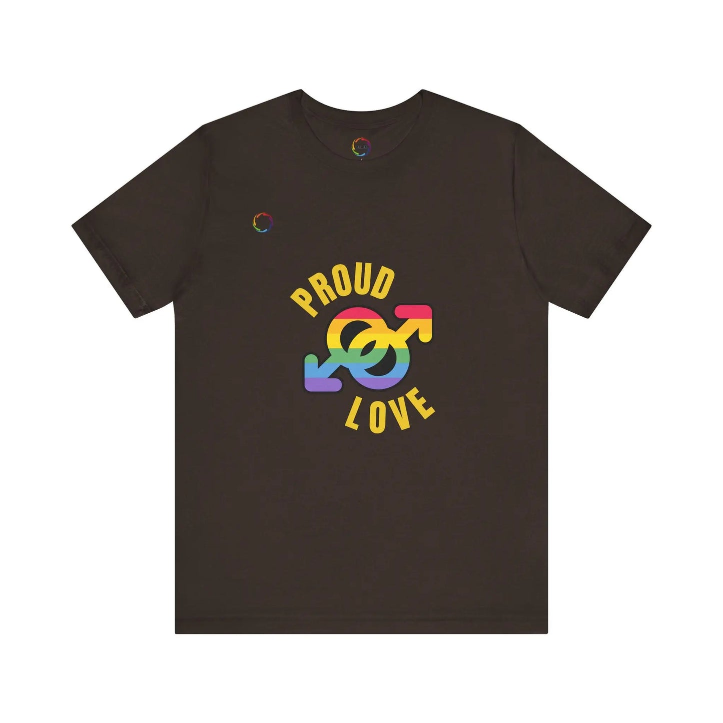 Proud Love Pride T-Shirt for LGBTQ+ Supporters Printify