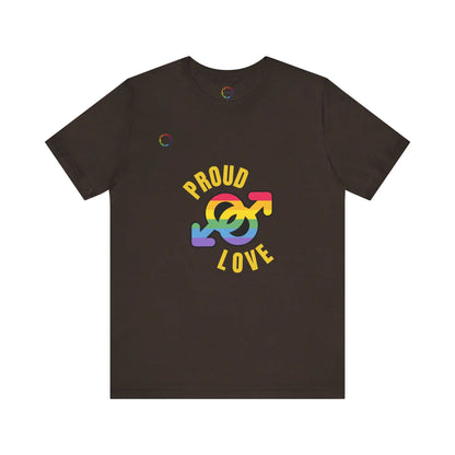 Proud Love Pride T-Shirt for LGBTQ+ Supporters Printify