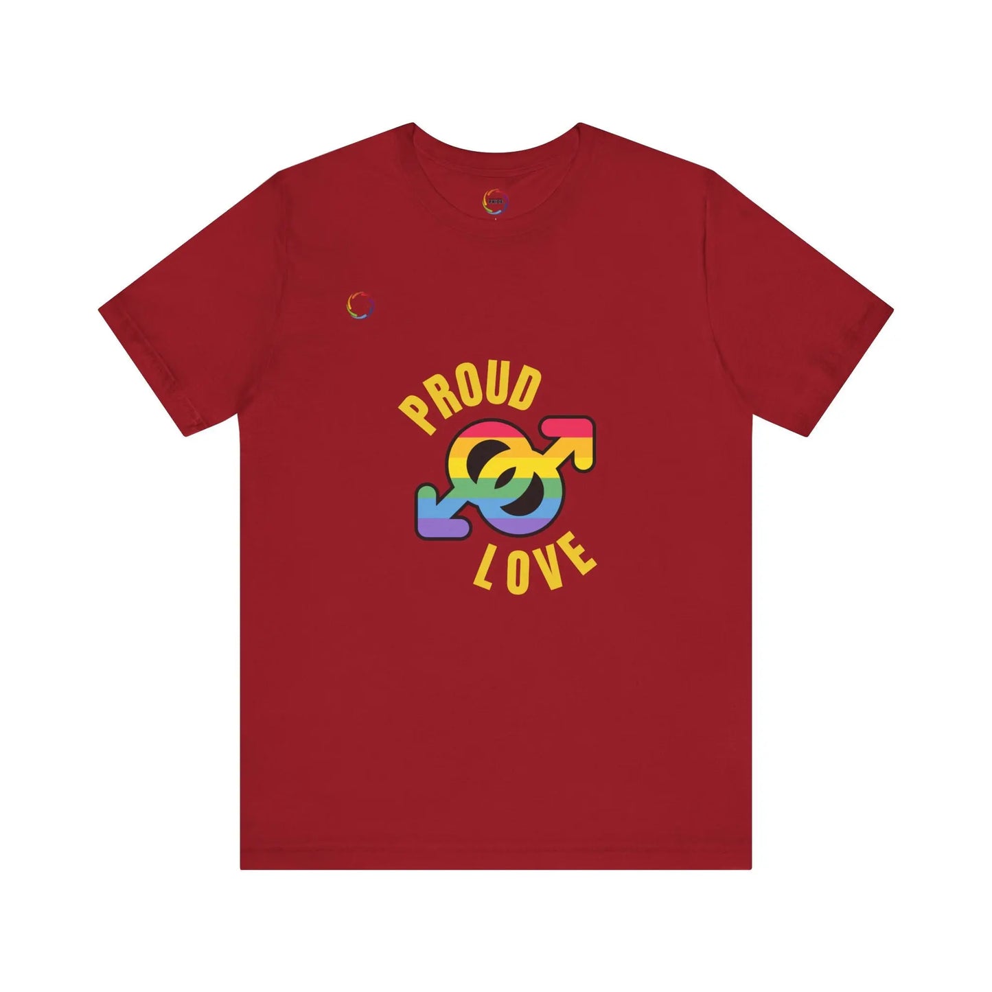 Proud Love Pride T-Shirt for LGBTQ+ Supporters Printify