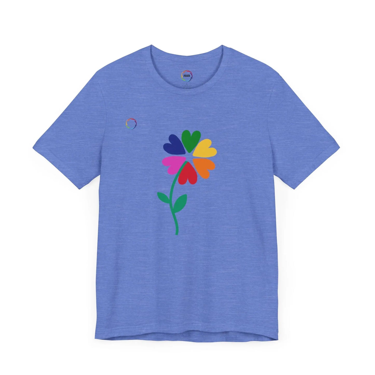PRIDE Floral Short Sleeve Tee for Celebrating the LGBTQIA+ Community Printify