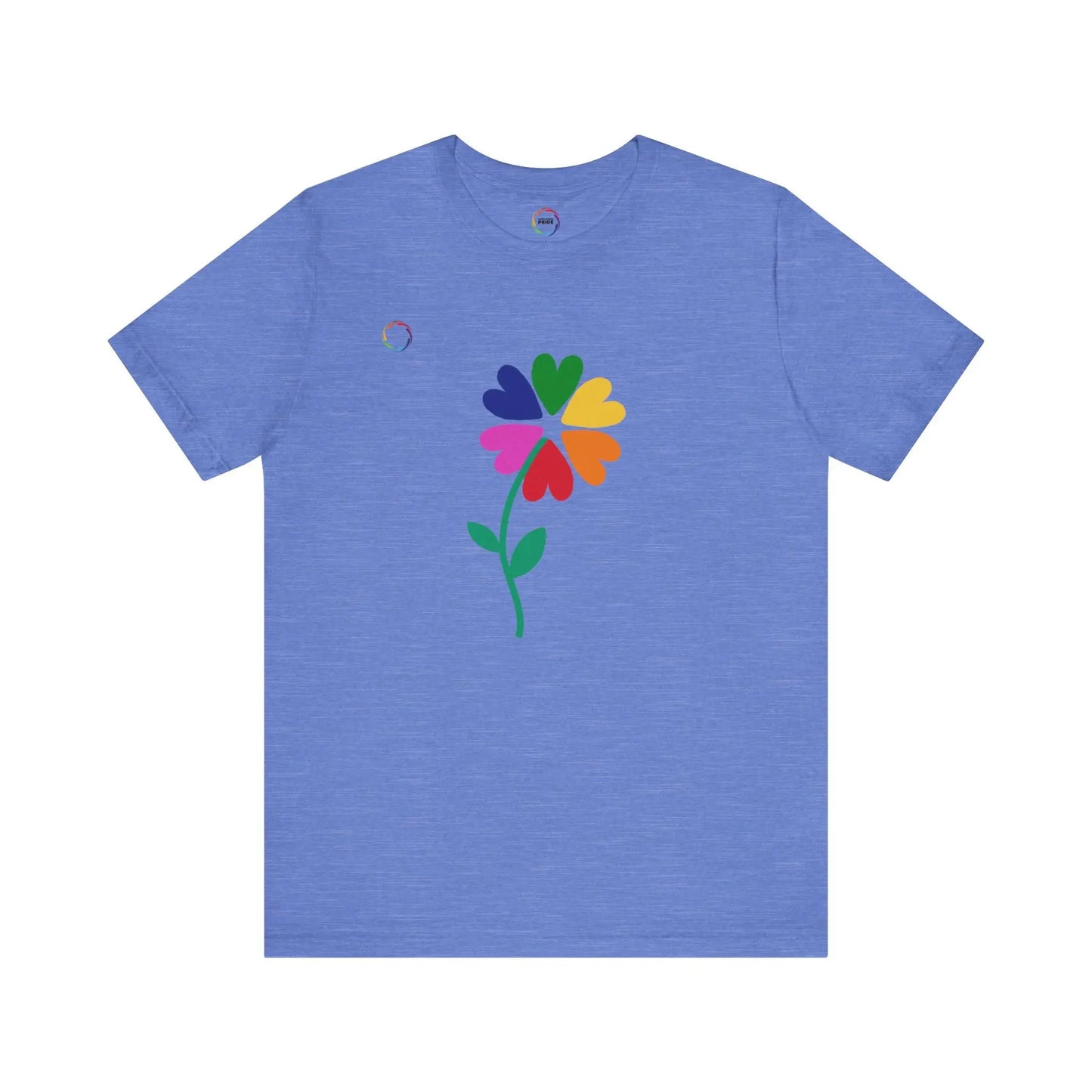 PRIDE Floral Short Sleeve Tee for Celebrating the LGBTQIA+ Community Printify