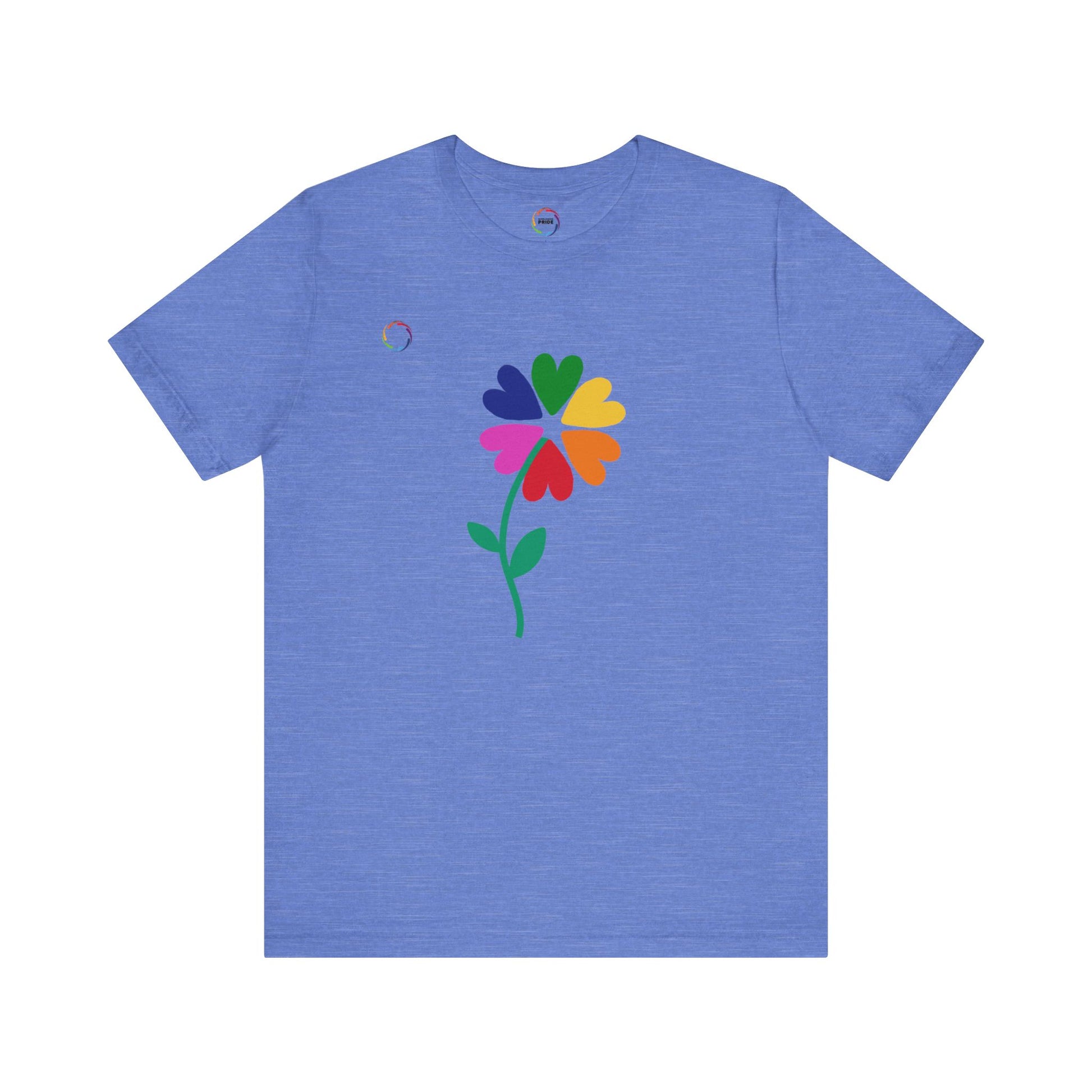 PRIDE Floral Short Sleeve Tee for Celebrating the LGBTQIA+ Community