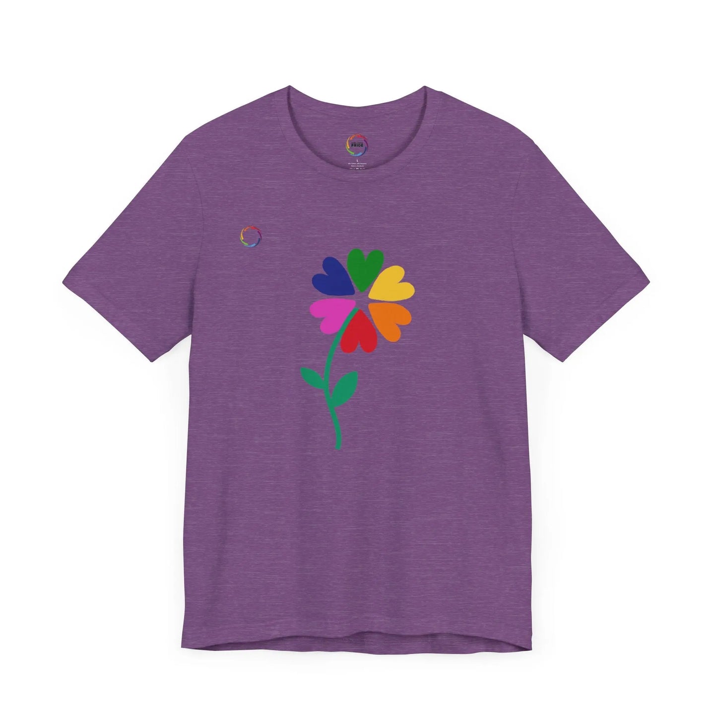 PRIDE Floral Short Sleeve Tee for Celebrating the LGBTQIA+ Community Printify