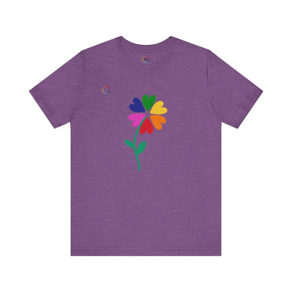 PRIDE Floral Short Sleeve Tee for Celebrating the LGBTQIA+ Community Printify