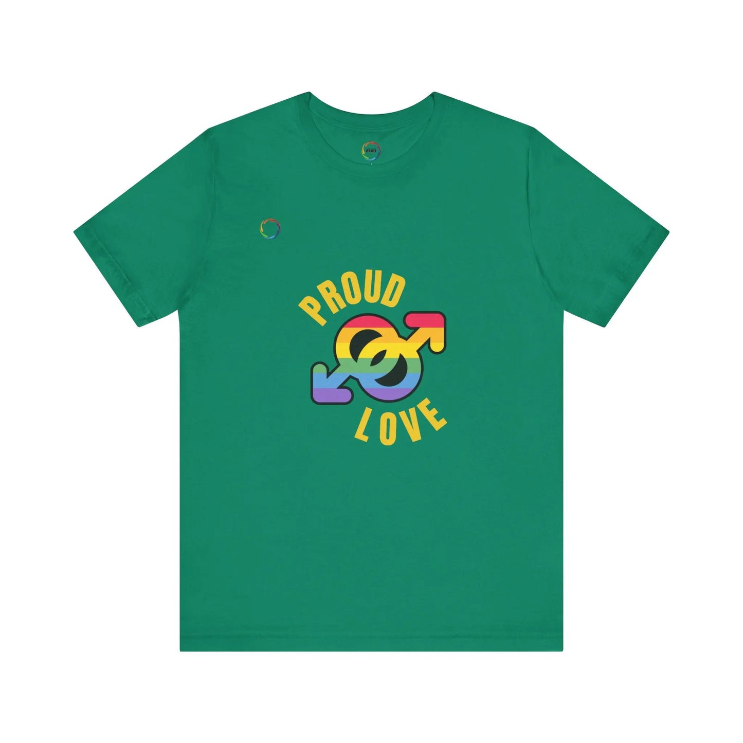 Proud Love Pride T-Shirt for LGBTQ+ Supporters Printify