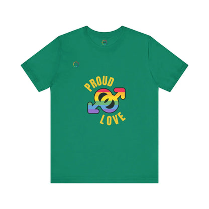 Proud Love Pride T-Shirt for LGBTQ+ Supporters Printify