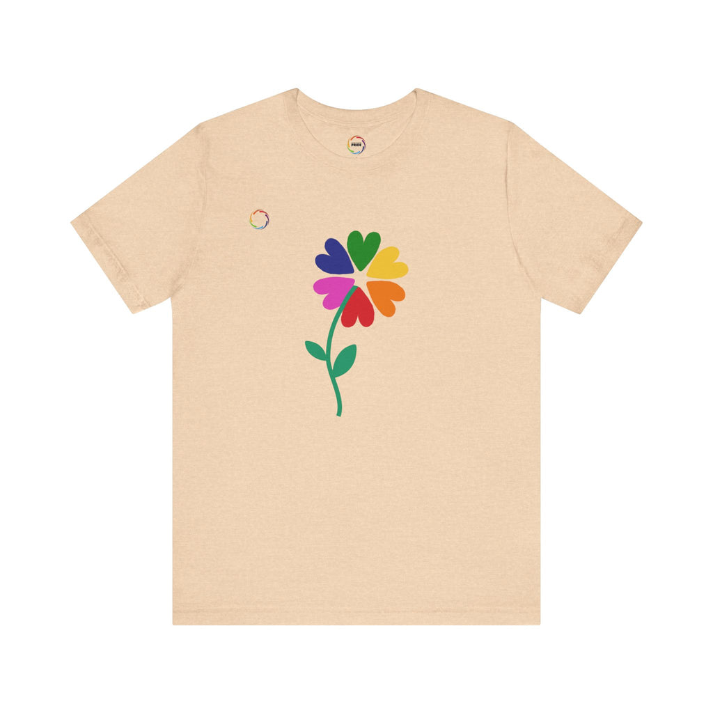 PRIDE Floral Short Sleeve Tee for Celebrating the LGBTQIA+ Community