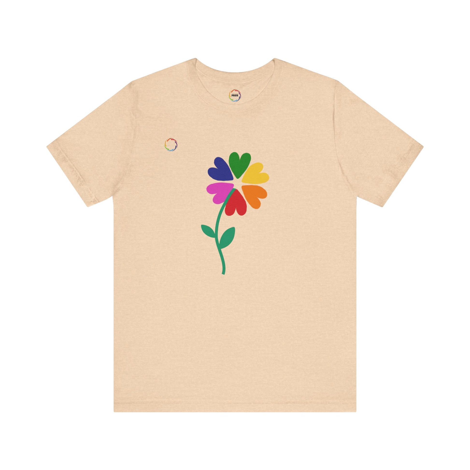 PRIDE Floral Short Sleeve Tee for Celebrating the LGBTQIA+ Community