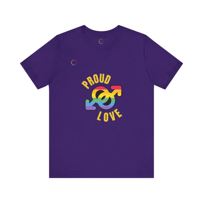 Proud Love Pride T-Shirt for LGBTQ+ Supporters Printify