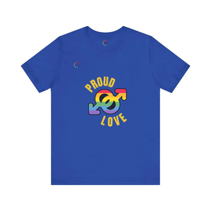 Proud Love Pride T-Shirt for LGBTQ+ Supporters Printify