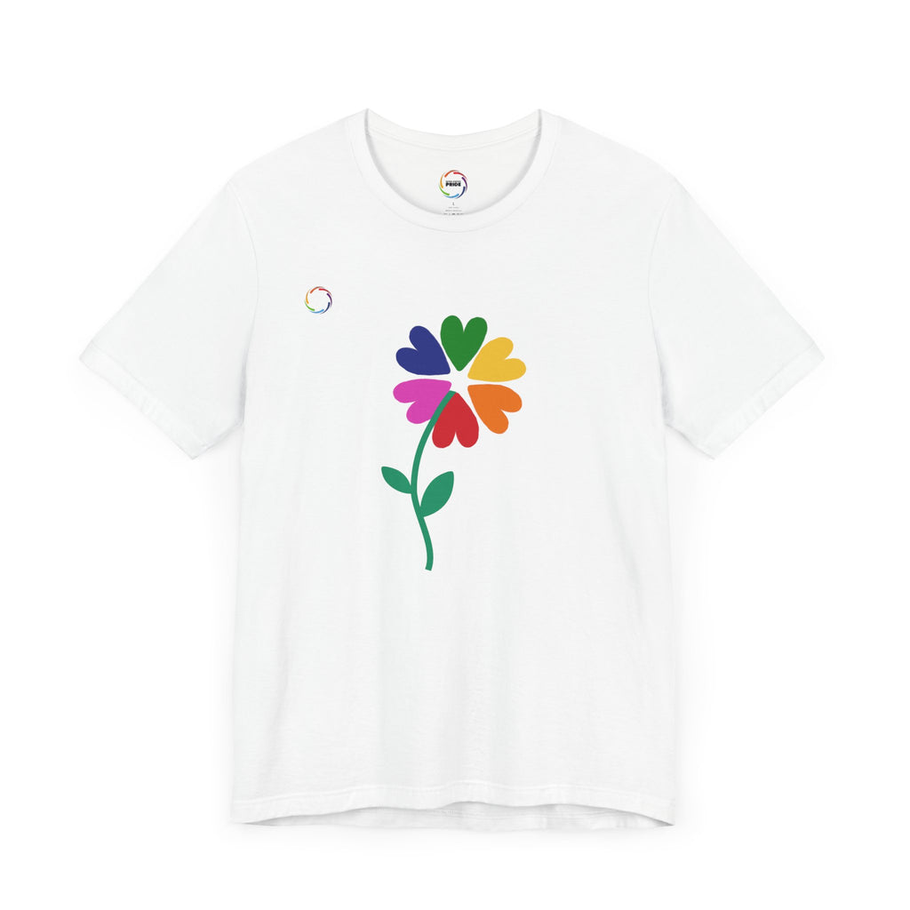PRIDE Floral Short Sleeve Tee for Celebrating the LGBTQIA+ Community