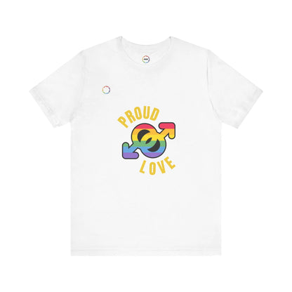 Proud Love Pride T-Shirt for LGBTQ+ Supporters Printify